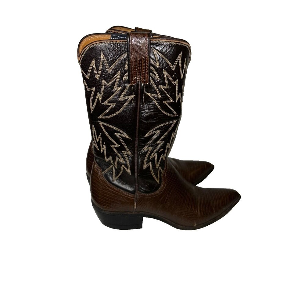 Justin Vintage Women’s Cowboy Cowgirl Western Boots Size 5.5 Custom Zipper
